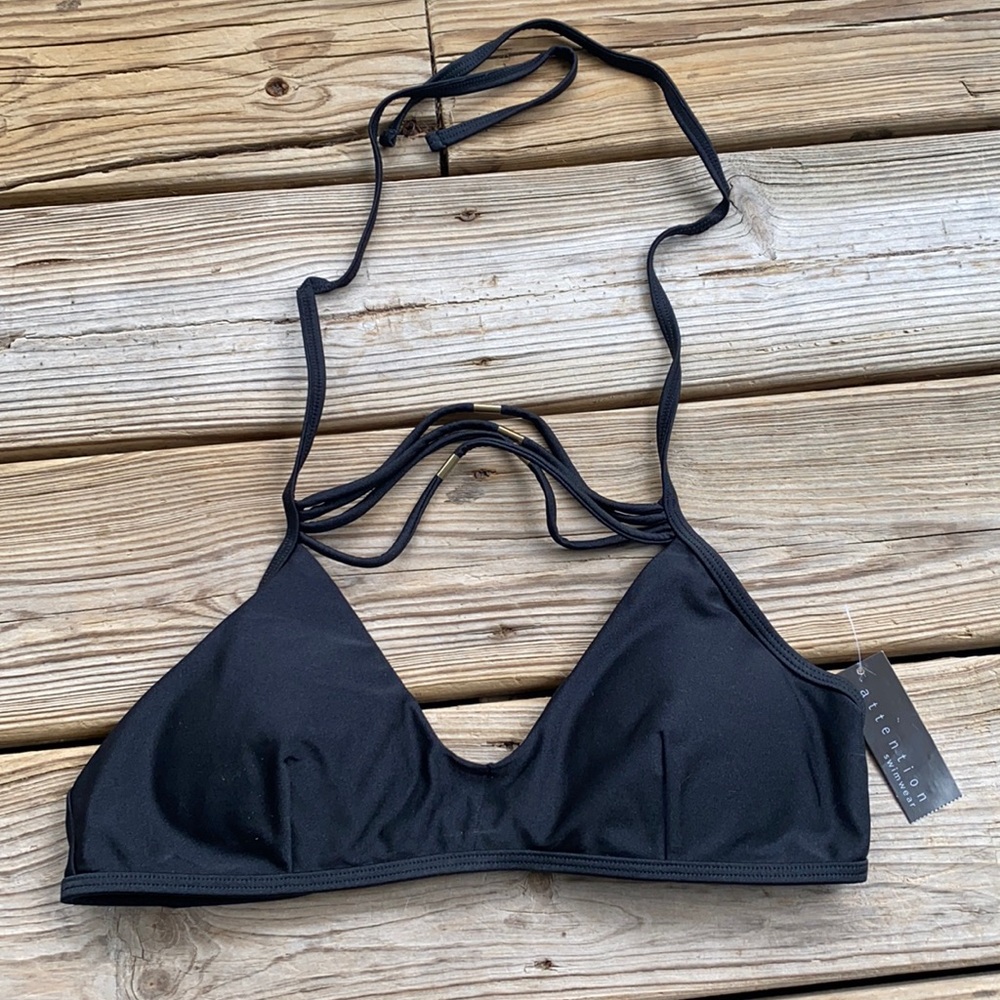 Black Tie Bikini Top